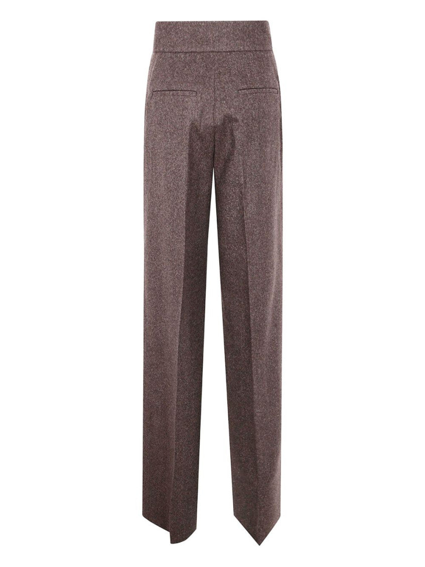 Brown Straight Flat Front Pants 2