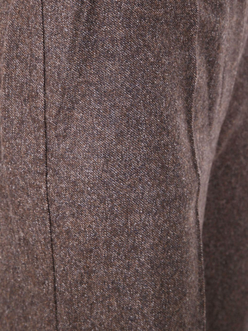 Brown Straight Flat Front Pants 3