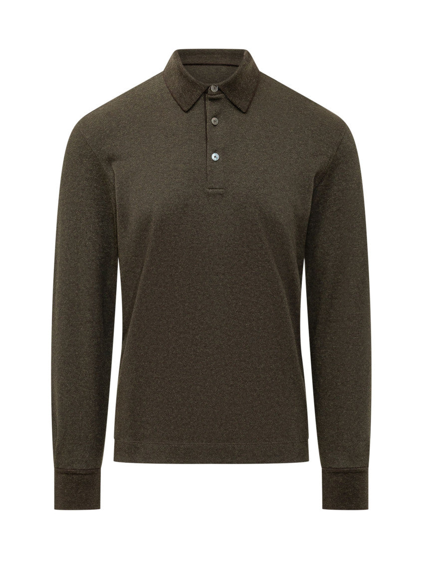 Olive Brown Regular Polo 1