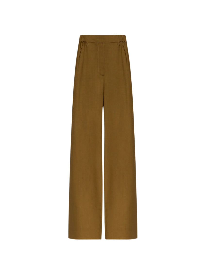 Brown Straight Flat Front Pant 1