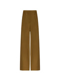 Brown Straight Flat Front Pant 1