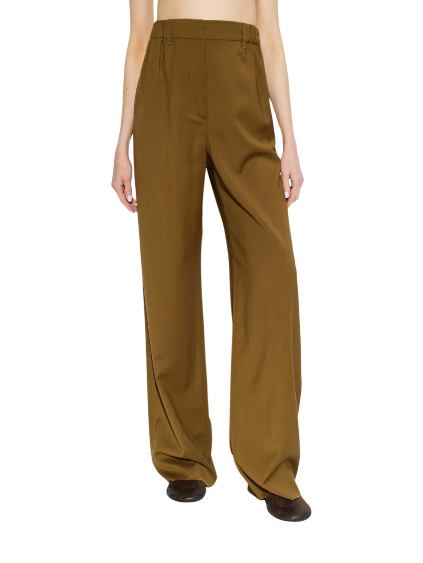 Brown Straight Flat Front Pant 3