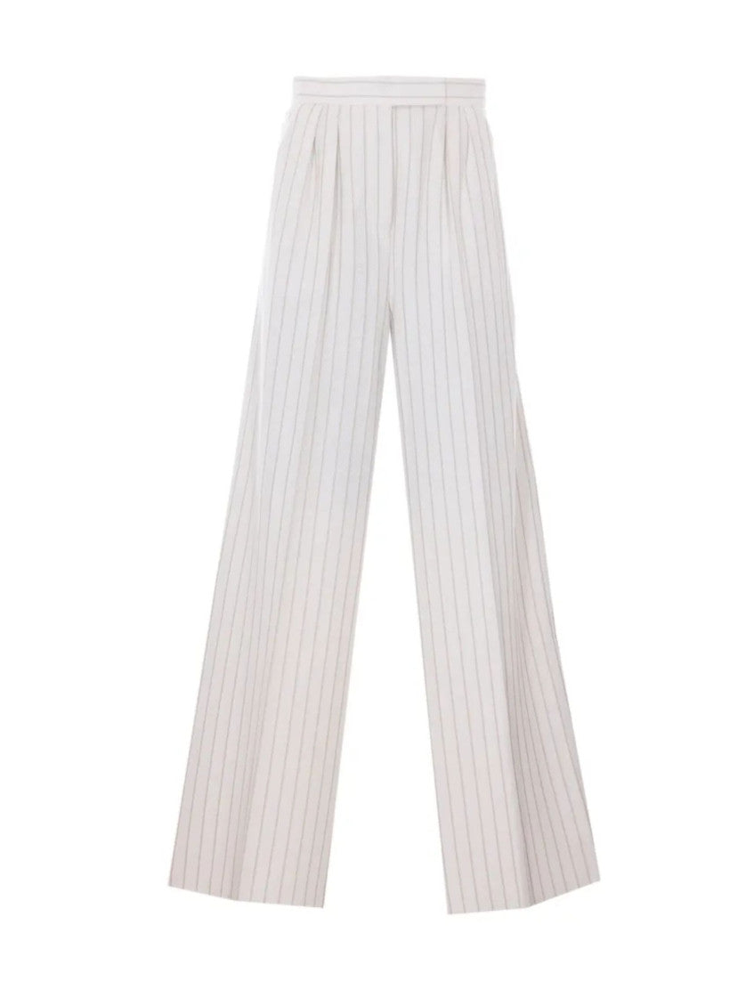 White Relaxed Pleated Pant 1