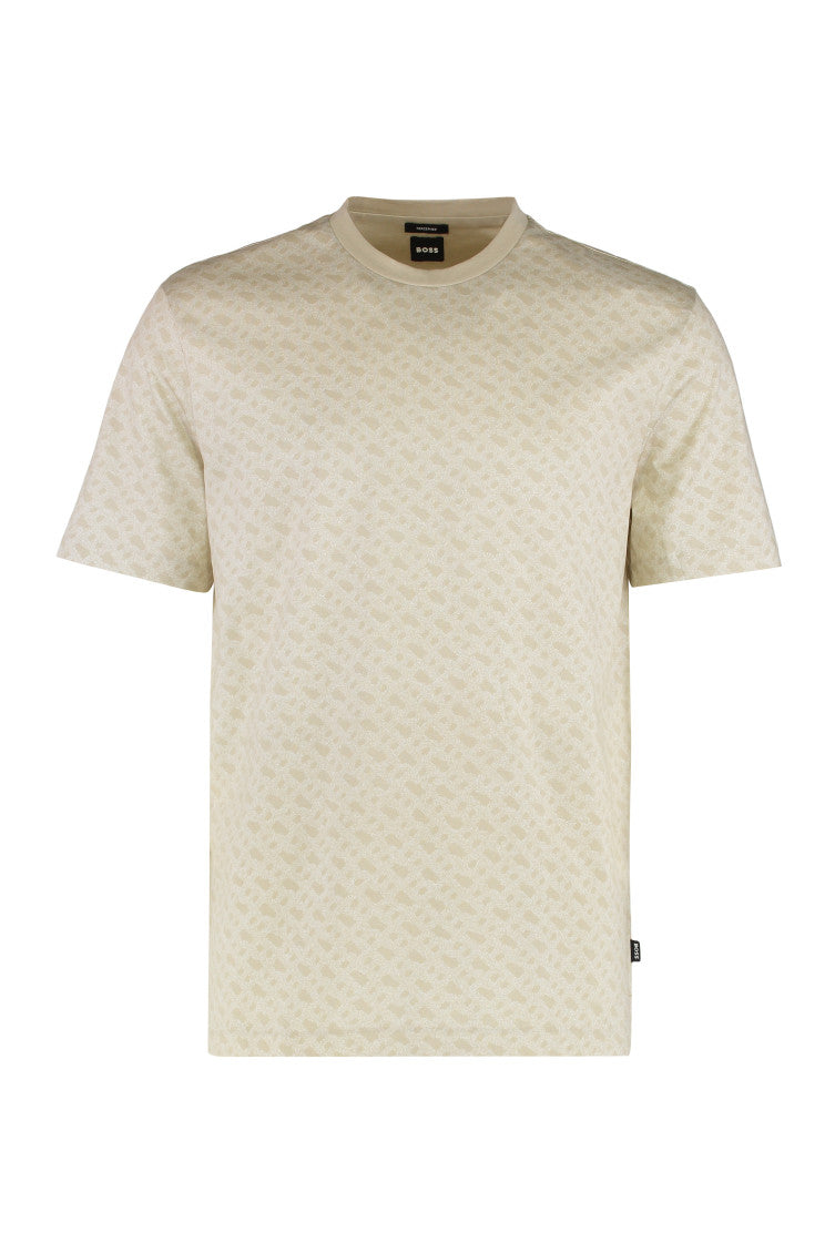 Light Beige Jacquard T-Shirt 1