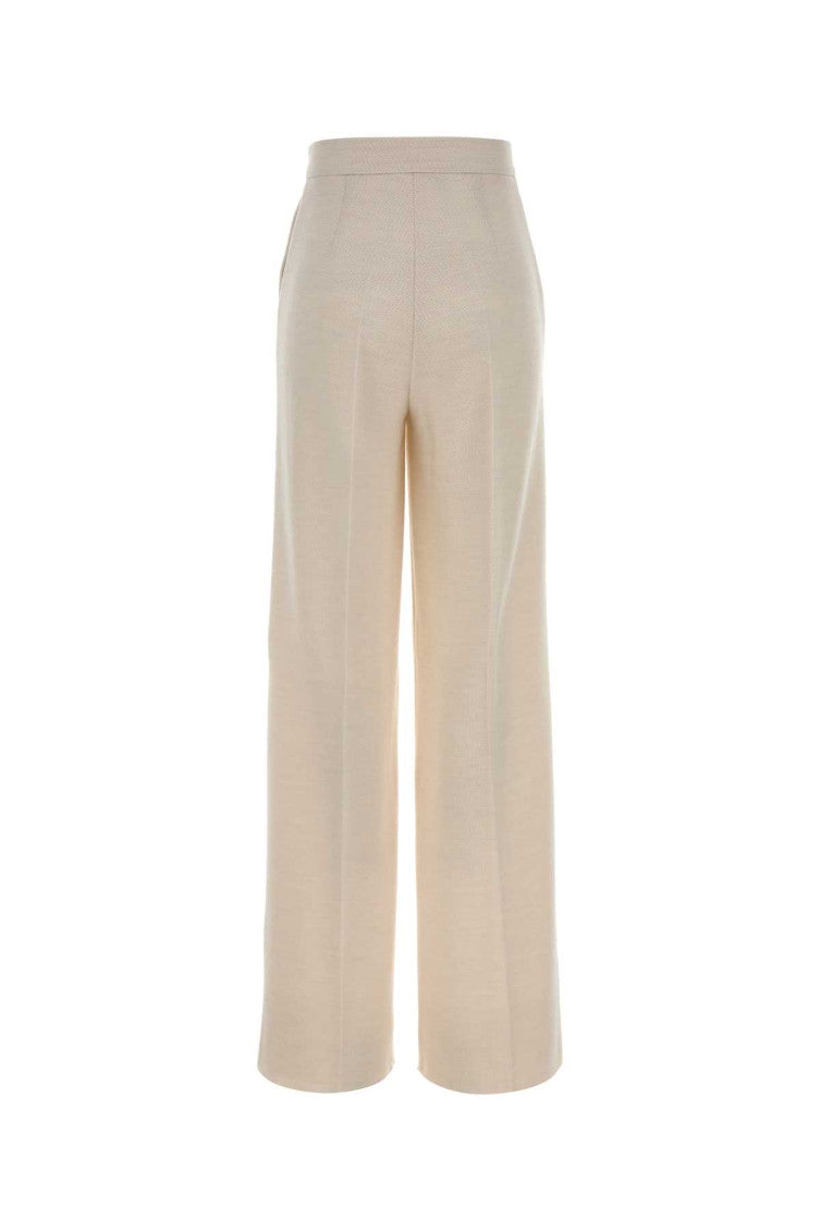 Off White Straight Flat Front Pants 2