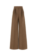 Light Brown Flared Pleated Pants 1
