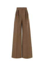 Light Brown Flared Pleated Pants 1