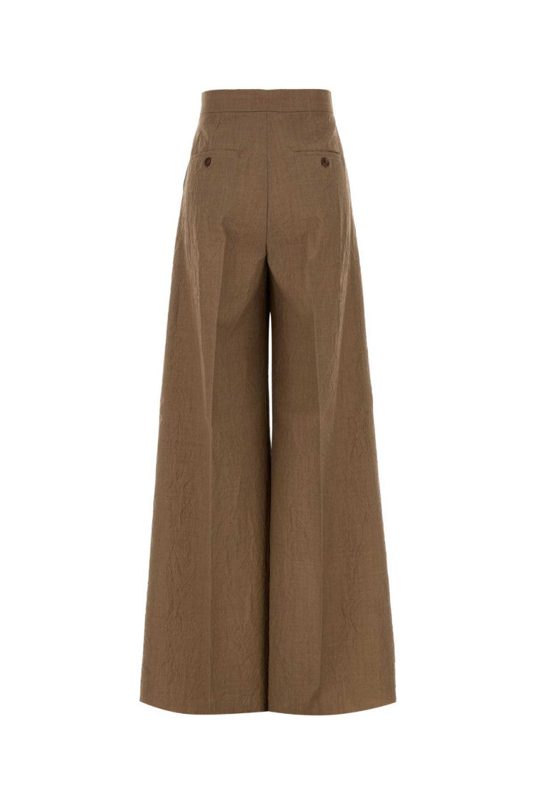 Light Brown Flared Pleated Pants 2