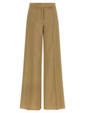 Beige Straight Flat Front Pants 1