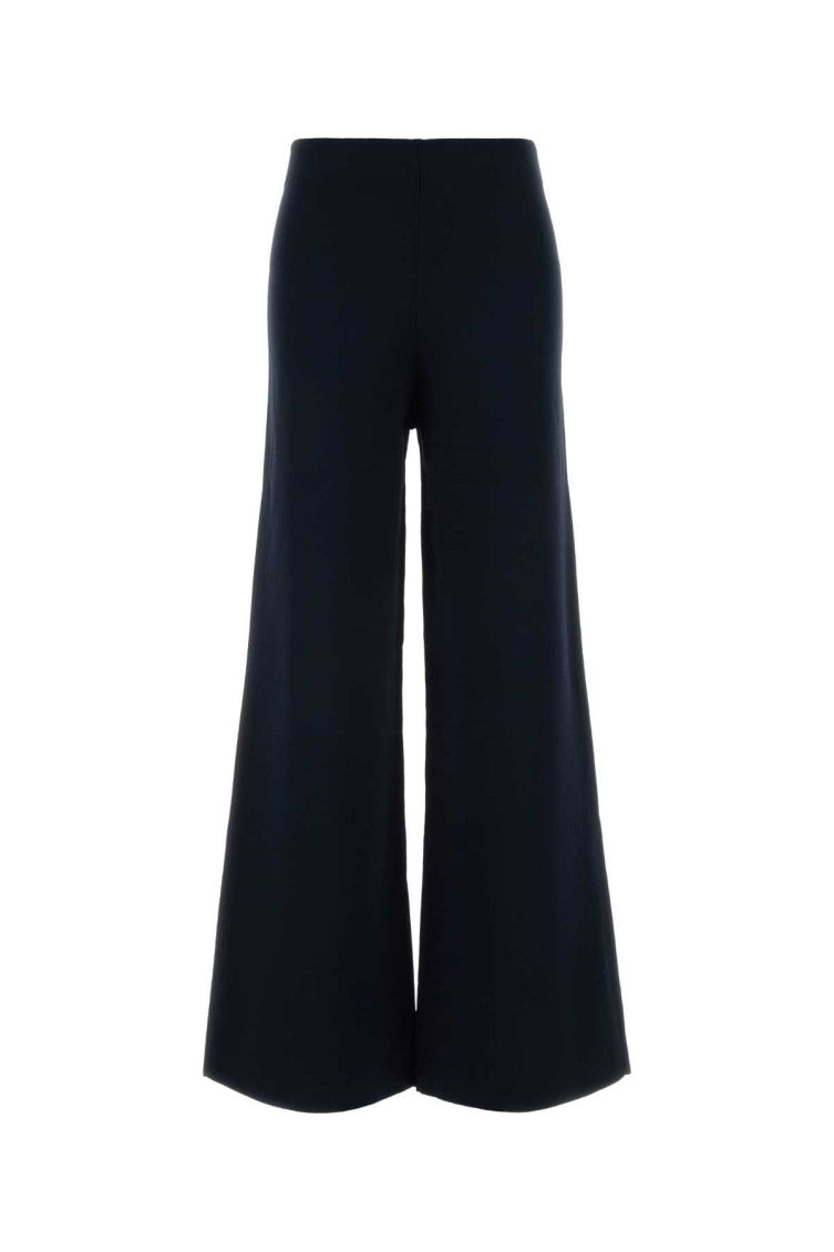 Navy Blue Flared Flat Front Pant 1