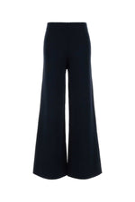 Navy Blue Flared Flat Front Pant 1