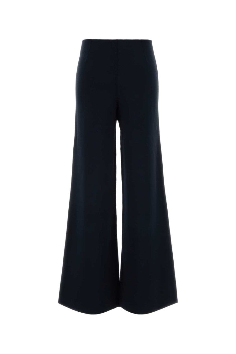 Navy Blue Flared Flat Front Pant 2