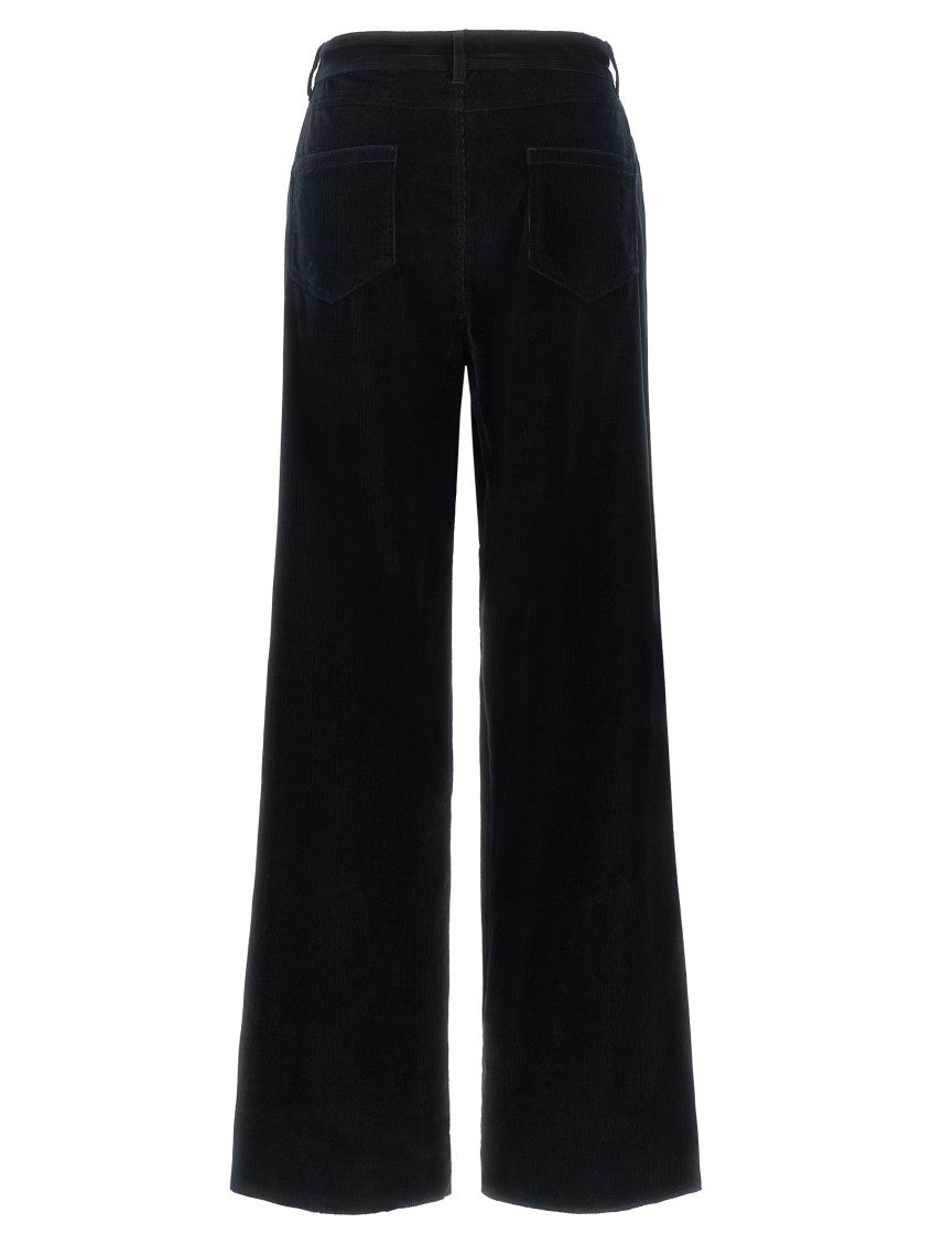 Dark Blue Regular Front Pants 2
