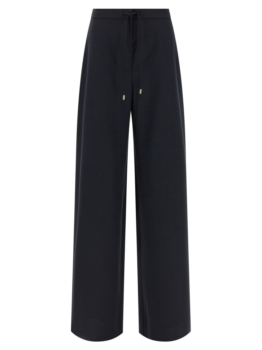 Dark Blue Straight Drawstring Pant 1