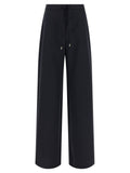 Dark Blue Straight Drawstring Pant 1