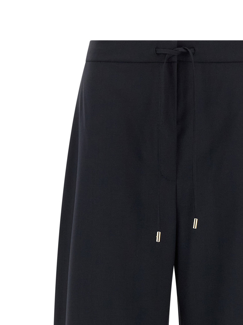 Dark Blue Straight Drawstring Pant 3