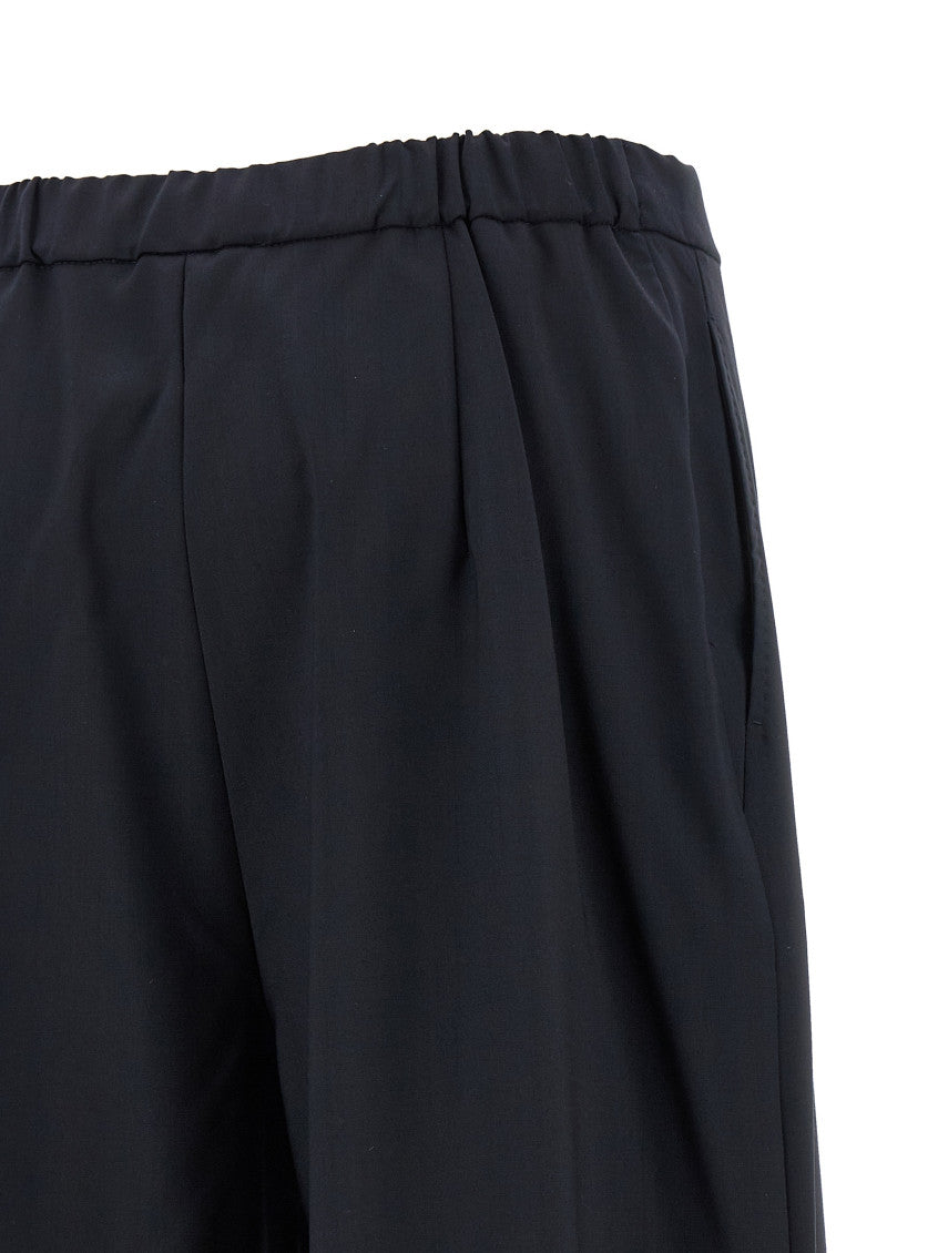 Dark Blue Straight Drawstring Pant 4