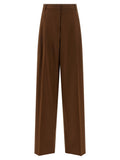 Brown Tailored Pleated Pants 1