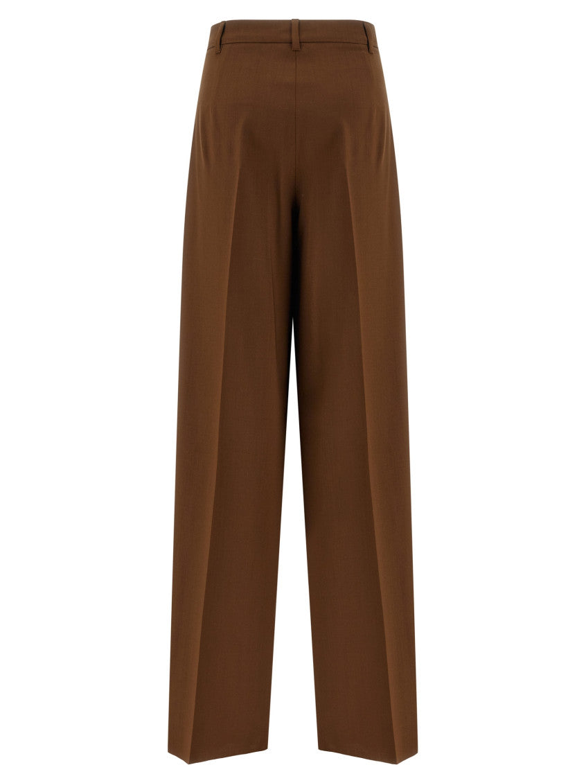 Brown Tailored Pleated Pants 2