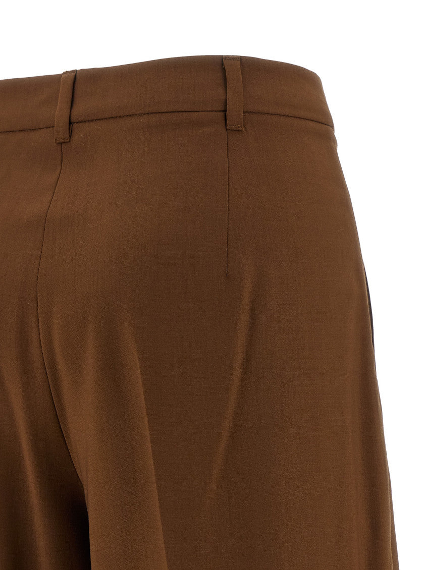 Brown Tailored Pleated Pants 4