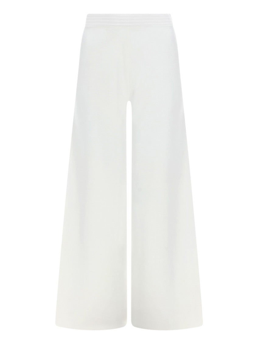 White Flared Flat Front Pant 1