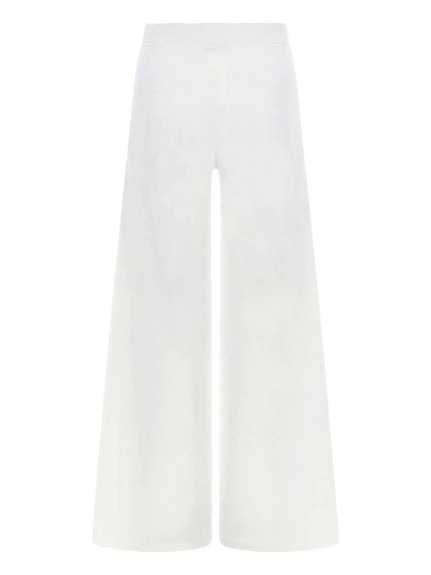 White Flared Flat Front Pant 2