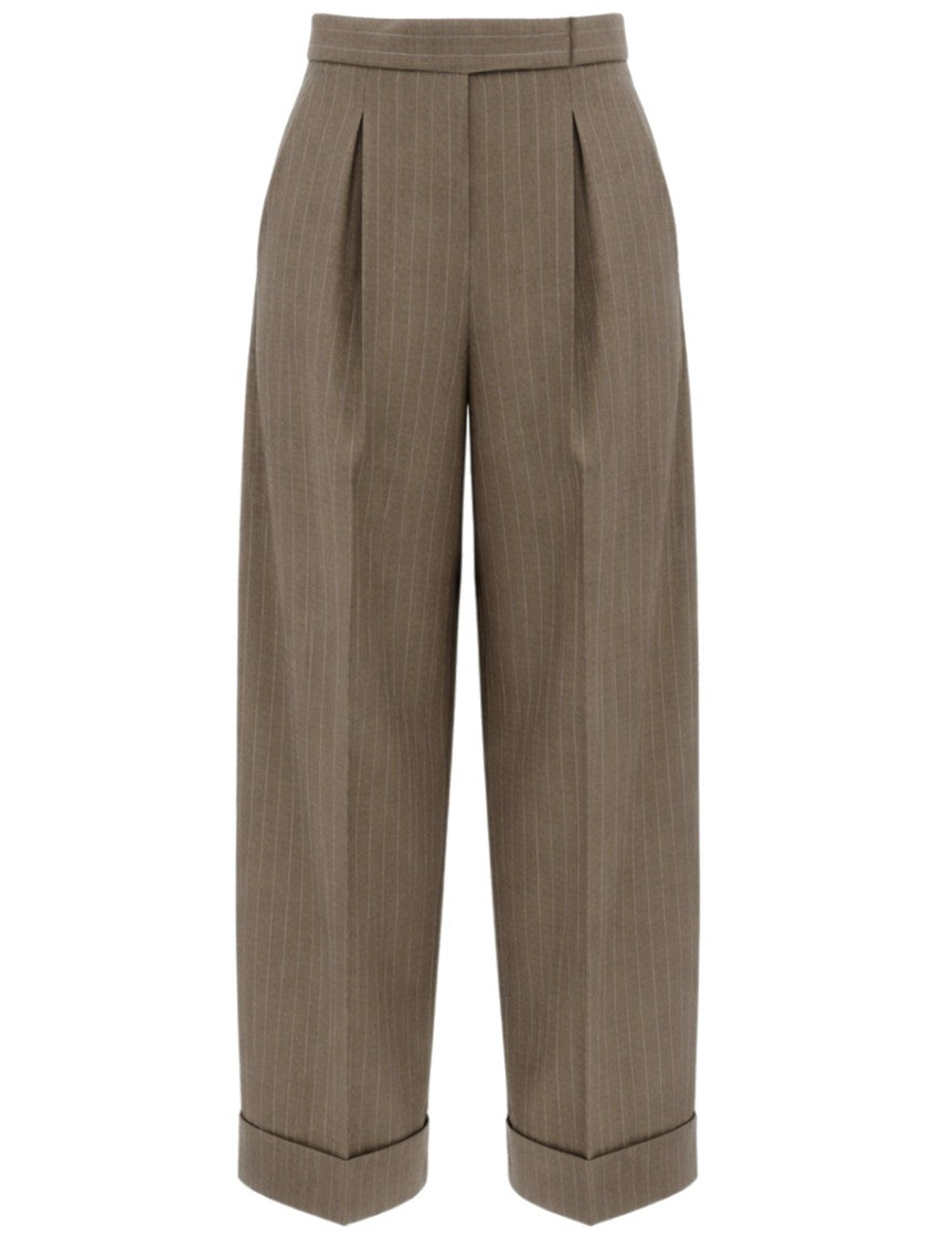 Light Brown Tailored Pleated Pant 1