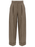 Light Brown Tailored Pleated Pant 1