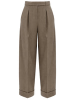 Light Brown Tailored Pleated Pant 1