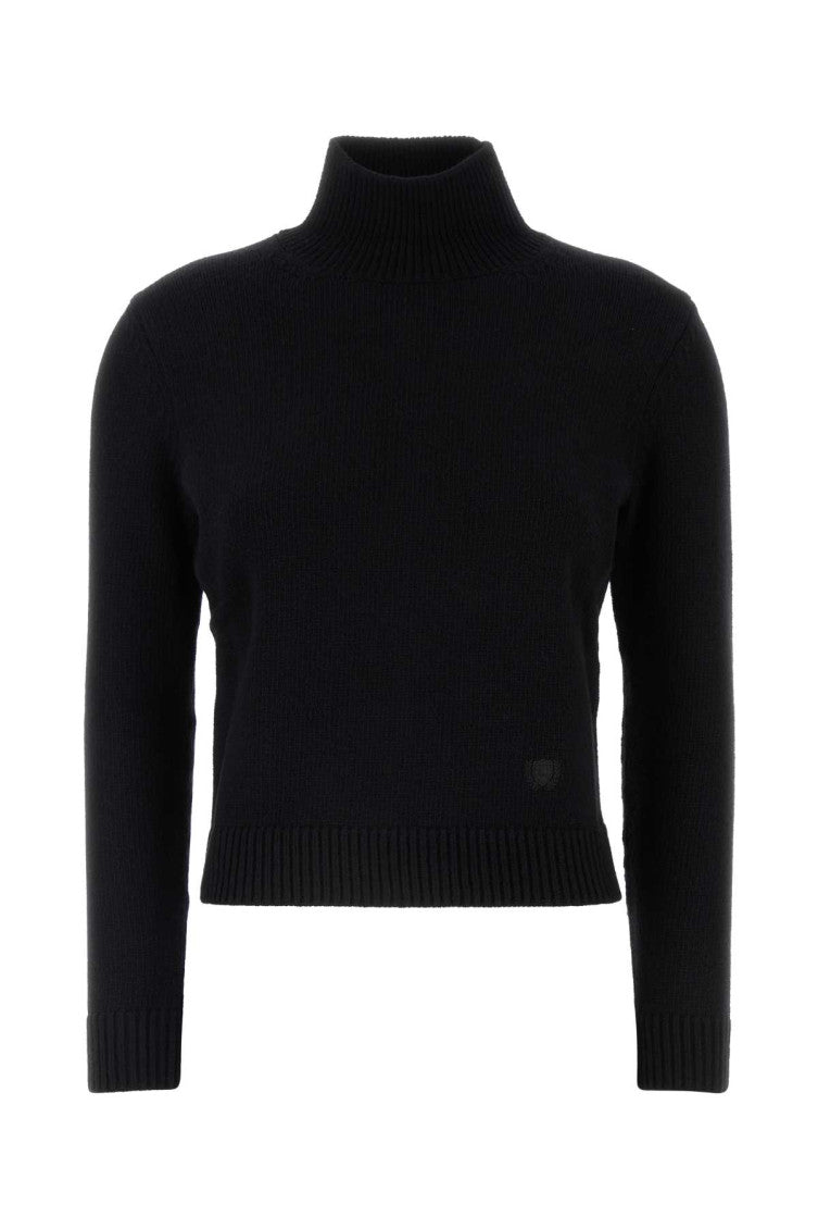 Black wool blend sweater 1