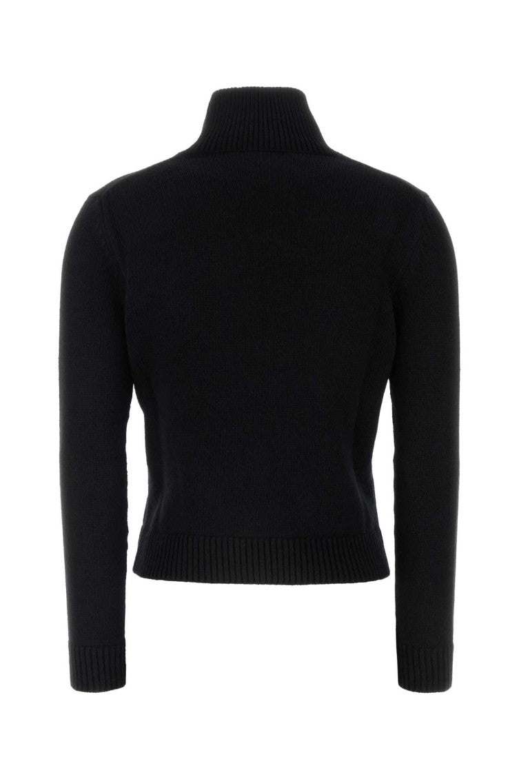 Black wool blend sweater 2