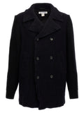 Blue Double Breasted Wool Coat 1