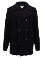 Blue Double Breasted Wool Coat 1