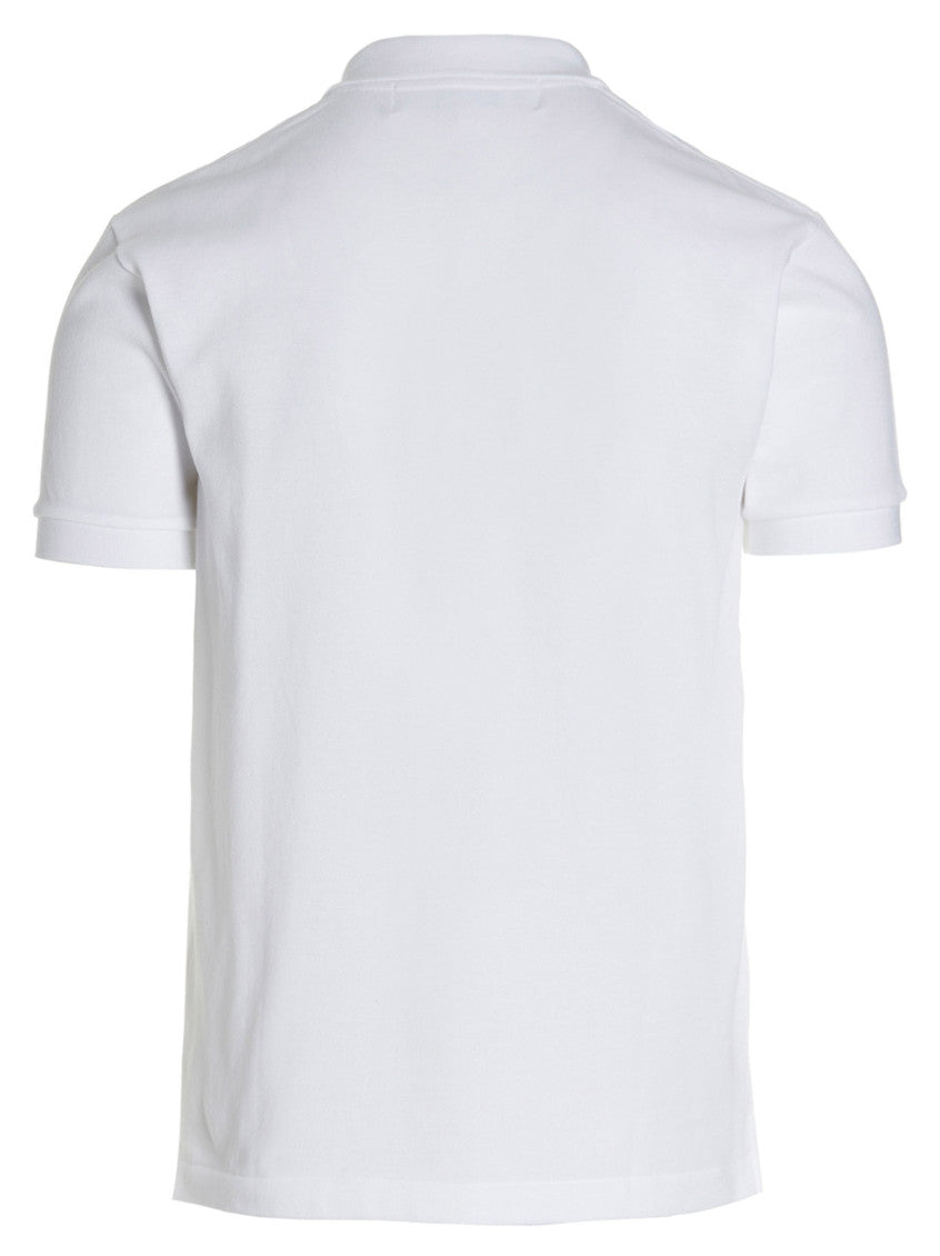 White Embroidered Logo Polo 2