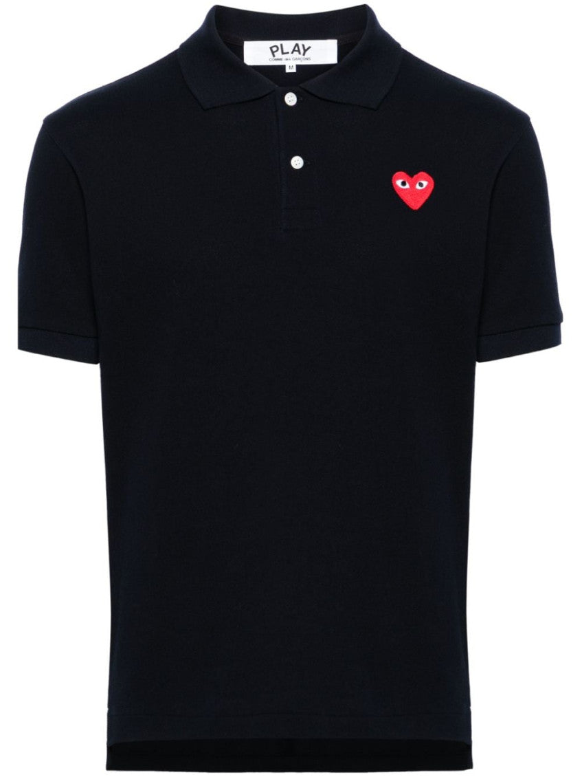 Black Embroidered Logo Polo 1