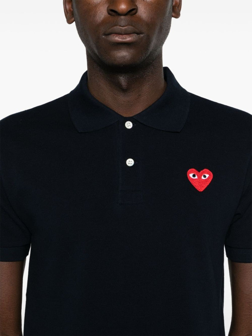Black Embroidered Logo Polo 5