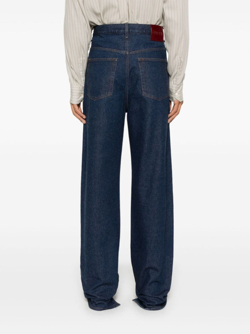 Dark Blue Wide Leg Jeans 3