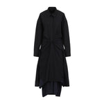 Black Black Cotton Maxi Patched Shirt 1