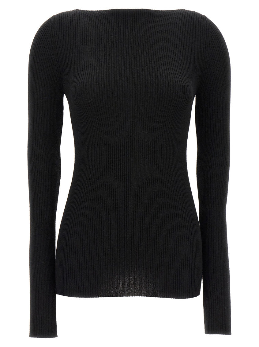 Black boatneck Sweater 1