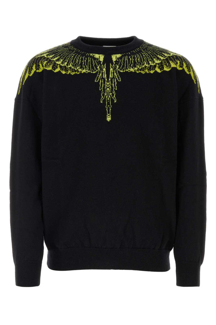 Black cotton blend sweater 1