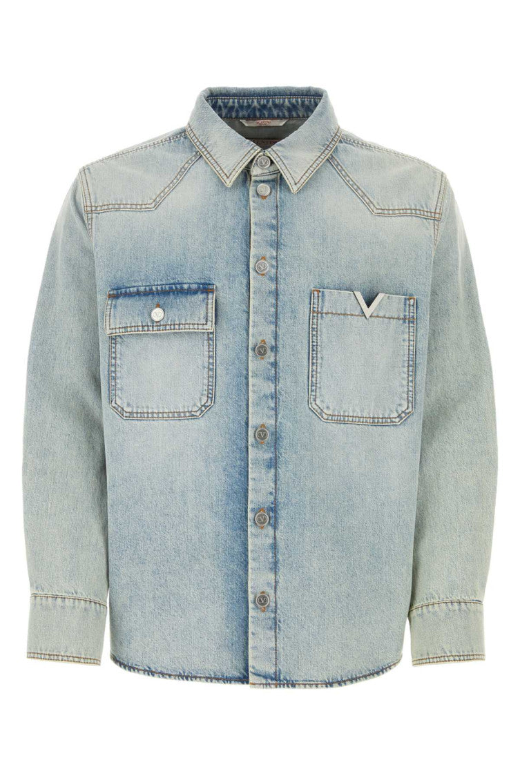 Sky Blue V Logo Shirt 1