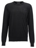 Black Logo embroidery sweater 1