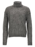 Grey Mohair turtleneck sweater 1