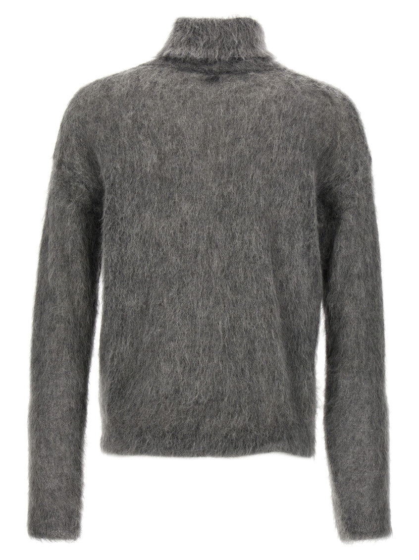 Grey Mohair turtleneck sweater 2