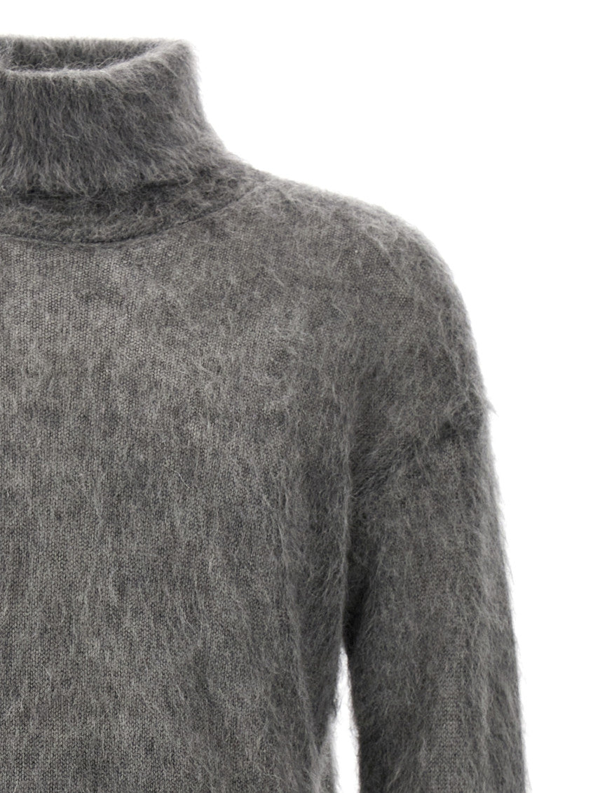 Grey Mohair turtleneck sweater 3