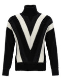 BlackWhite Geometric pattern sweater 1