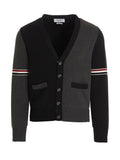Grey Two-color cardigan 1