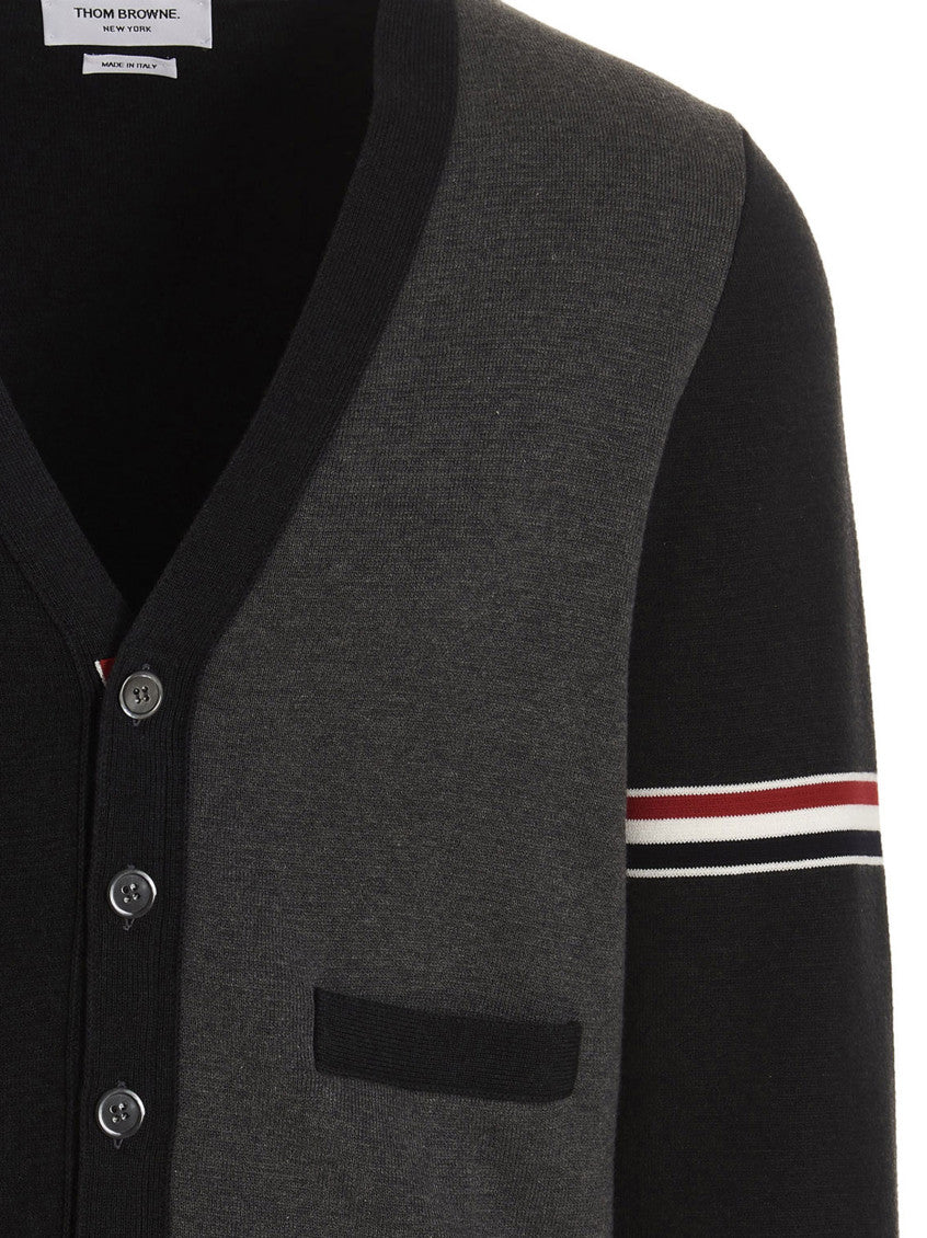 Grey Two-color cardigan 3