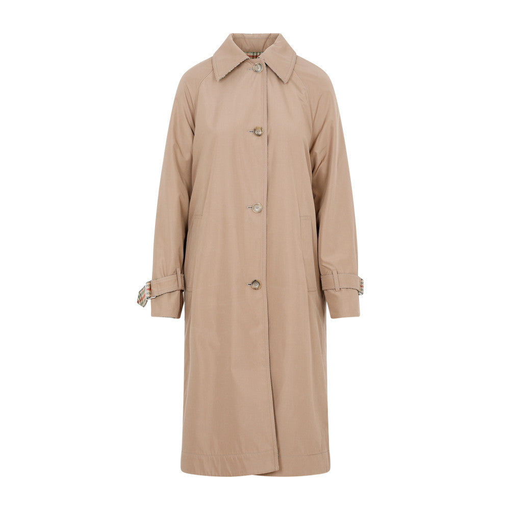 Beige Single Breasted Trench Coat 1