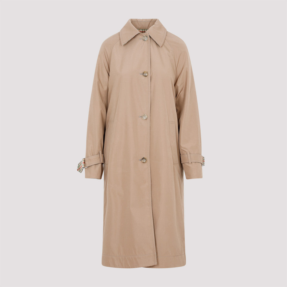 Beige Single Breasted Trench Coat 3
